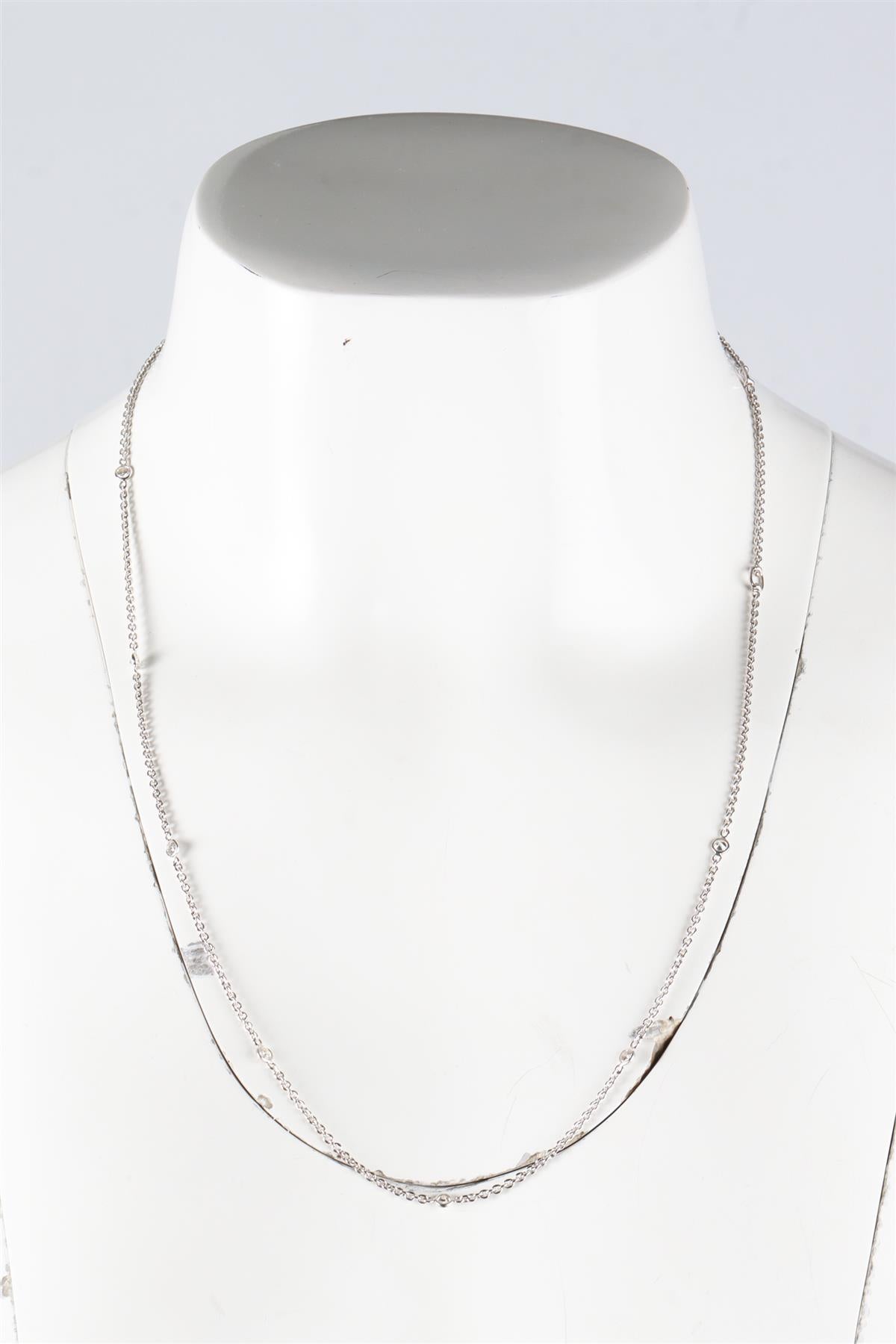 THEO FENNELL 18K WHITE GOLD AND DIAMOND CHAIN NECKLACE