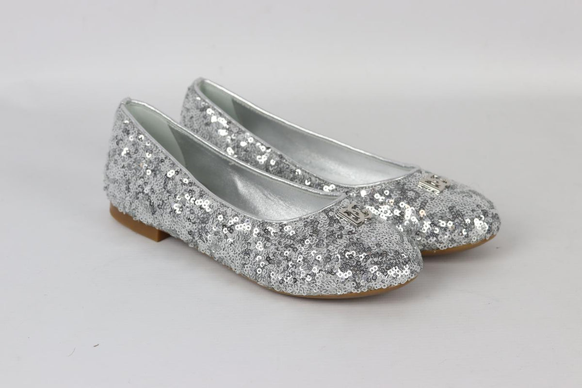 DOLCE AND GABBANA KIDS GIRLS SEQUIN SHOES EU 34 UK 2