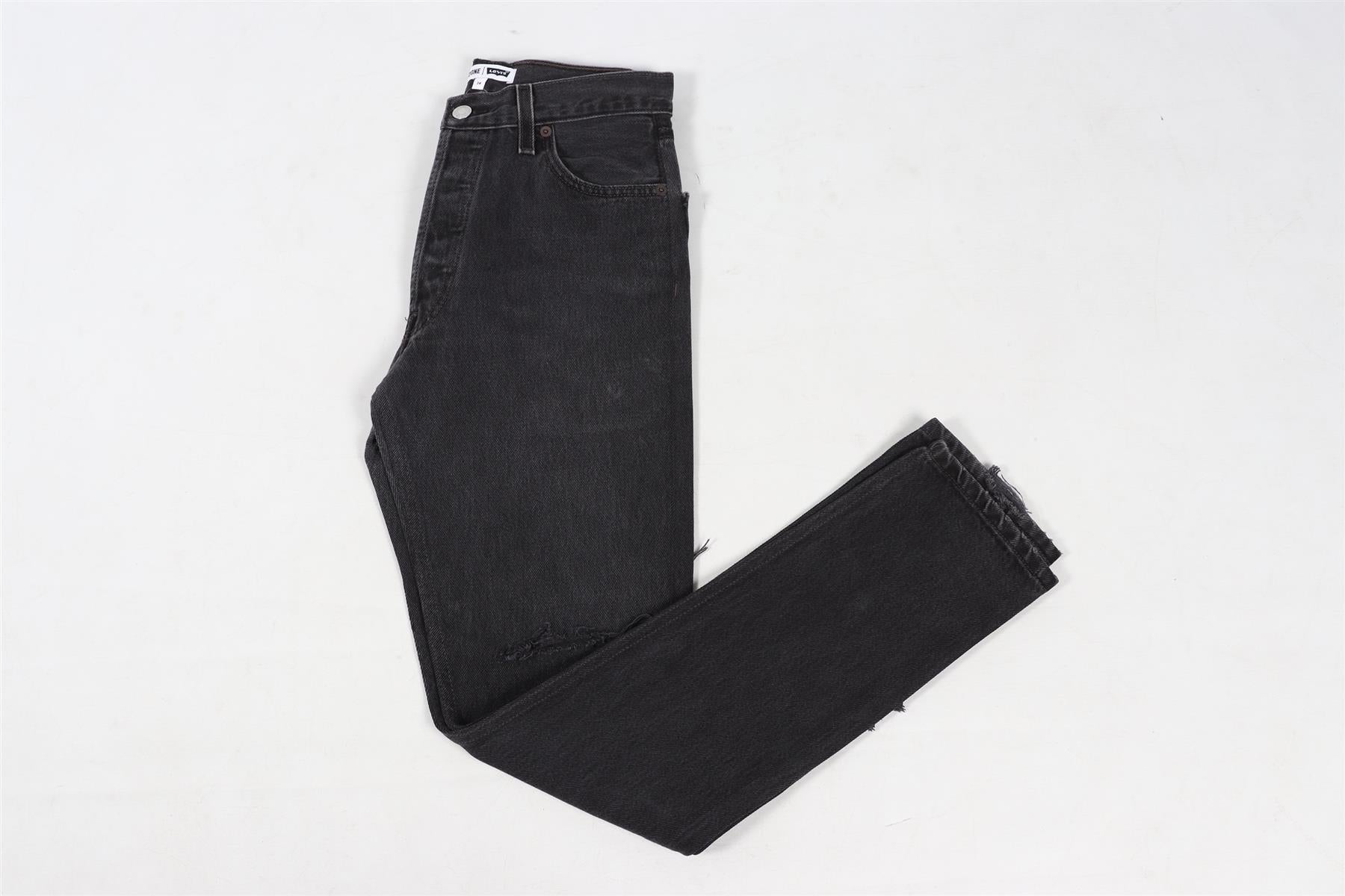 RE/DONE BLACK HIGH RISE STRAIGHT LEG JEANS W24 UK 6