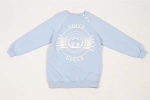 GUCCI BLUE KIDS GIRLS COTTON DRESS 8 YEARS