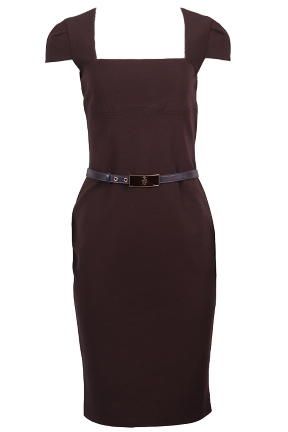 EMILIO PUCCI BELTED KNIT MIDI DRESS FR 42 UK 14