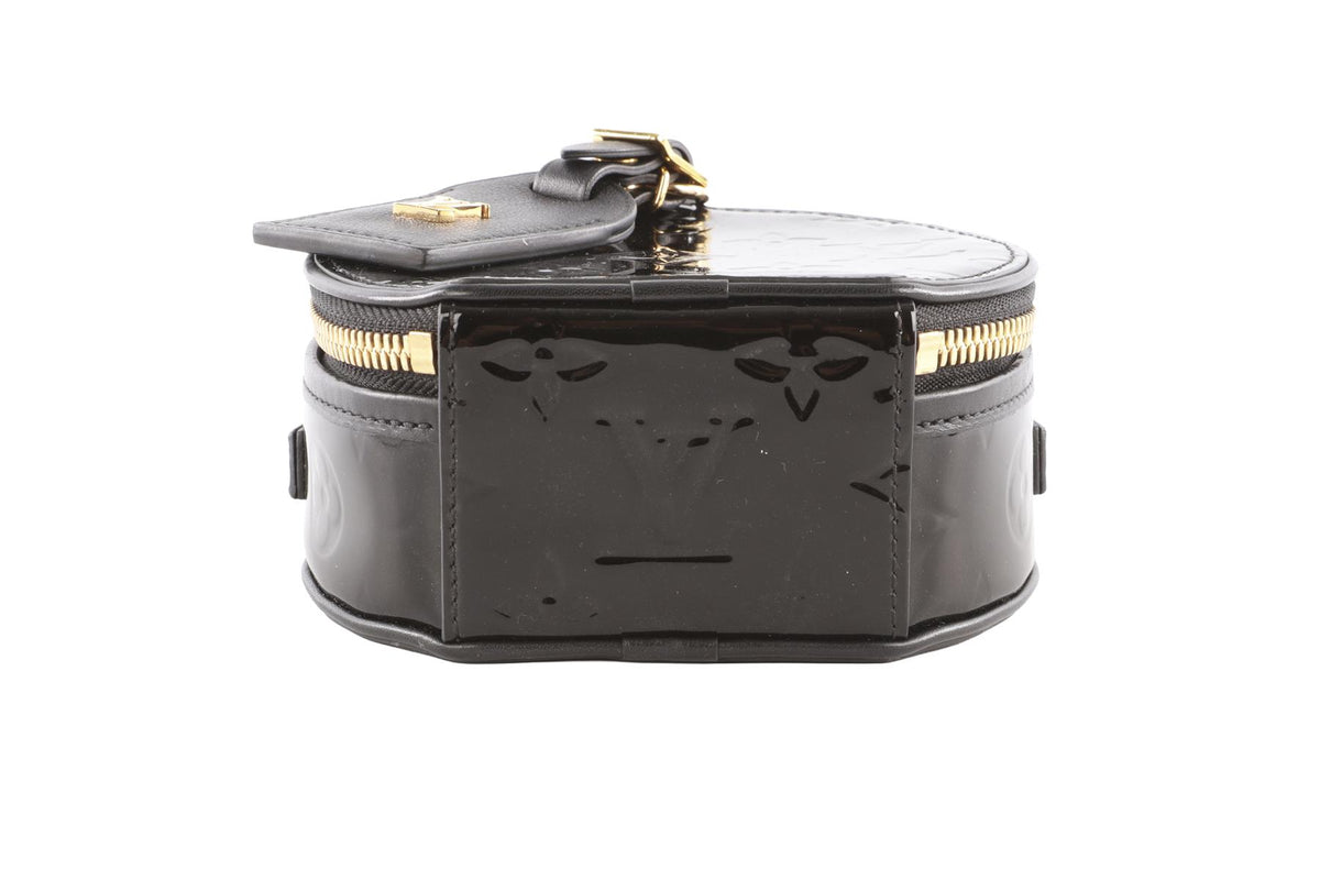 LOUIS VUITTON BLACK 2019 BOÎTE CHAPEAU MINI MONOGRAM PATENT LEATHER CROSSBODY BAG