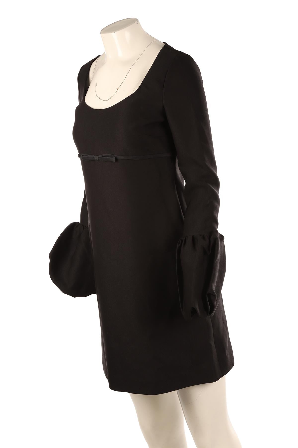 GIAMBATTISTA VALLI BLACK CREPE MINI DRESS IT 42 UK 10