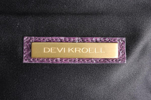DEVI KROELL PURPLE PYTHON CLUTCH