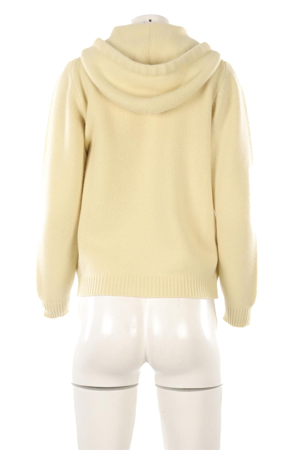 FEDELI YELLOW CASHMERE HOODIE IT 46 UK 14