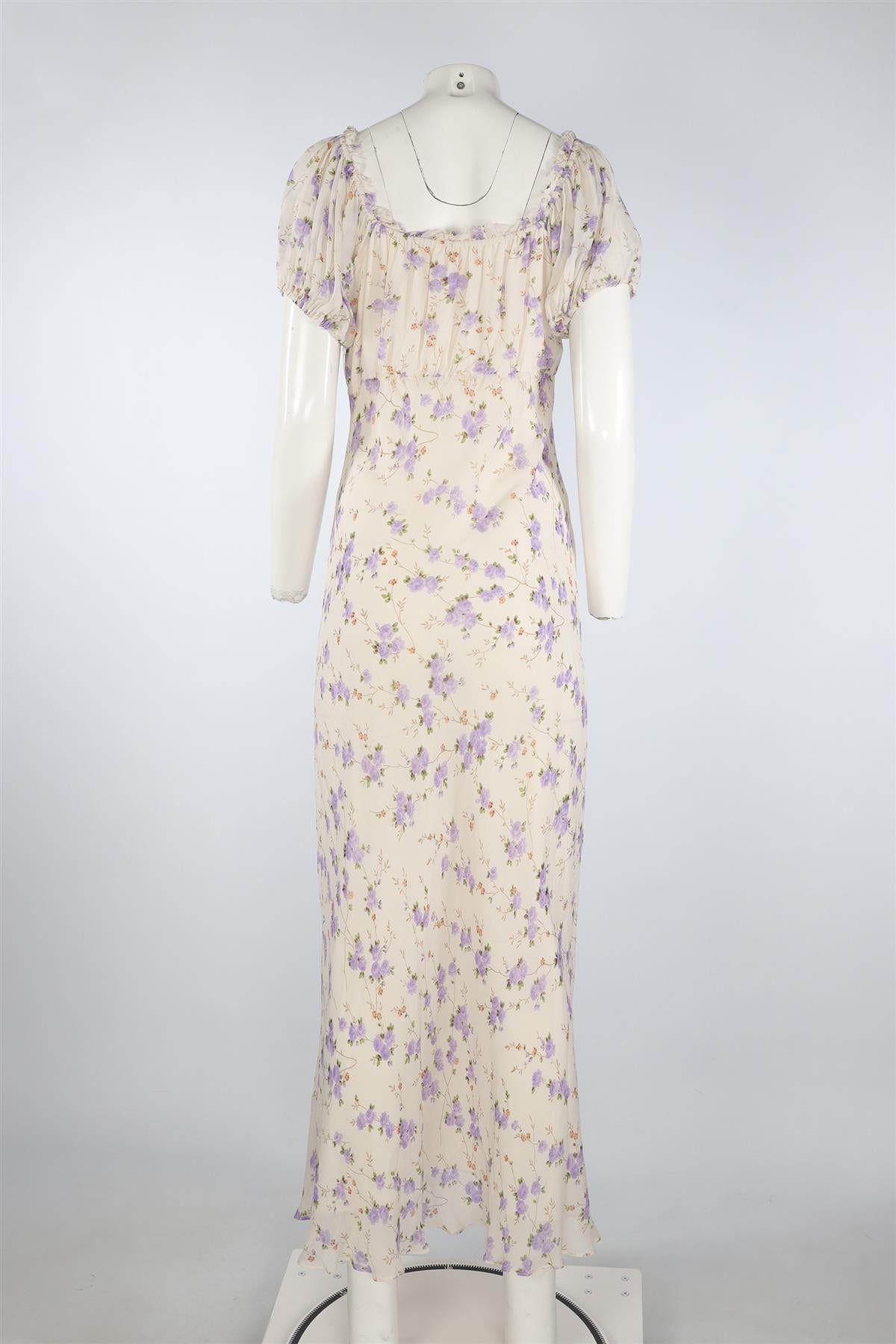 LOVESHACKFANCY MULTI SILK MAXI DRESS MEDIUM