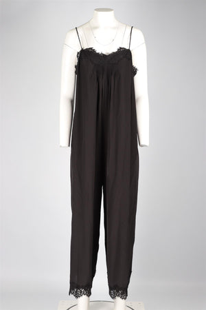 ZIMMERMANN BLACK SILK JUMPSUIT UK 14