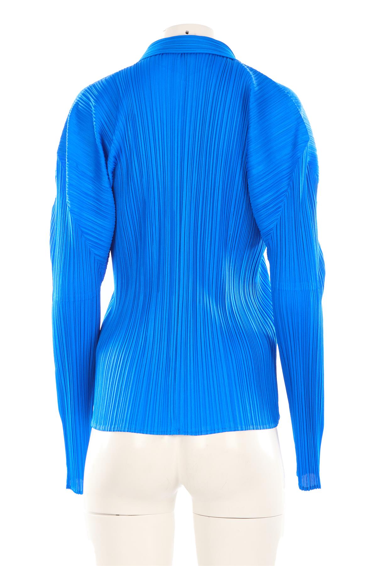 PLEATS PLEASE ISSEY MIYAKE BLUE SHIRT UK 16