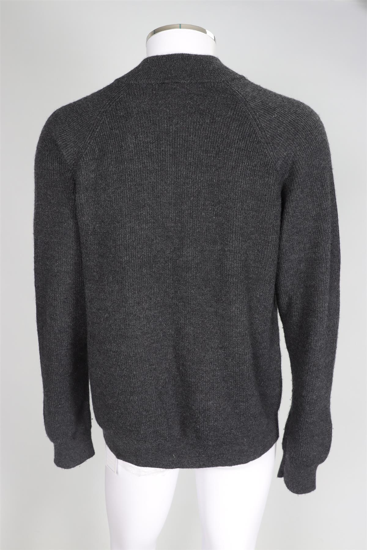 THEORY GREY MEN'S WOOL CARDIGAN XLARGE