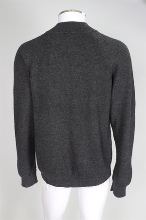 THEORY GREY MEN'S WOOL CARDIGAN XLARGE