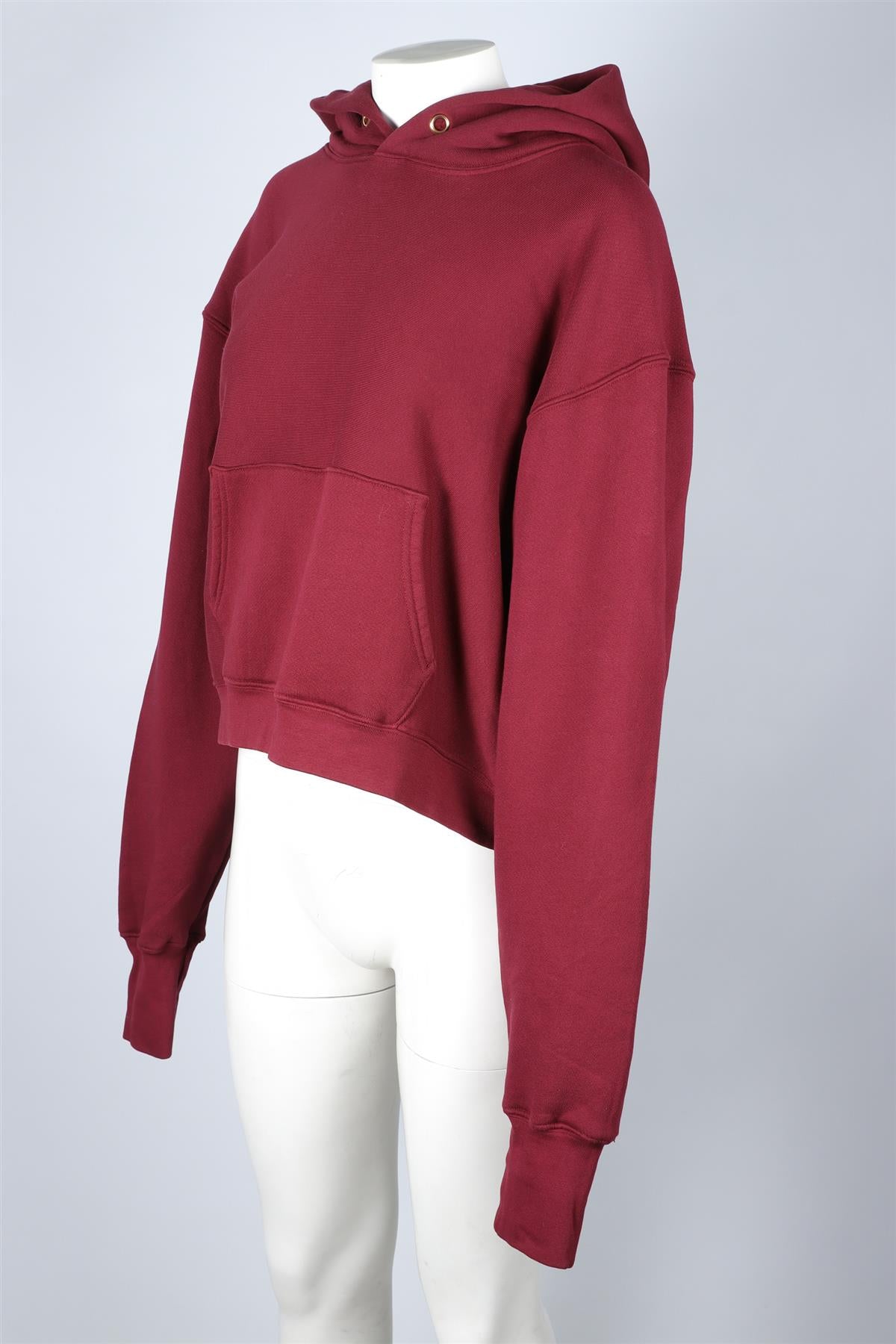 LES TIENS BURGUNDY COTTON HOODIE MEDIUM