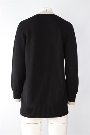 CHANEL BLACK 2016 CASHMERE CARDIGAN FR 38 UK 10