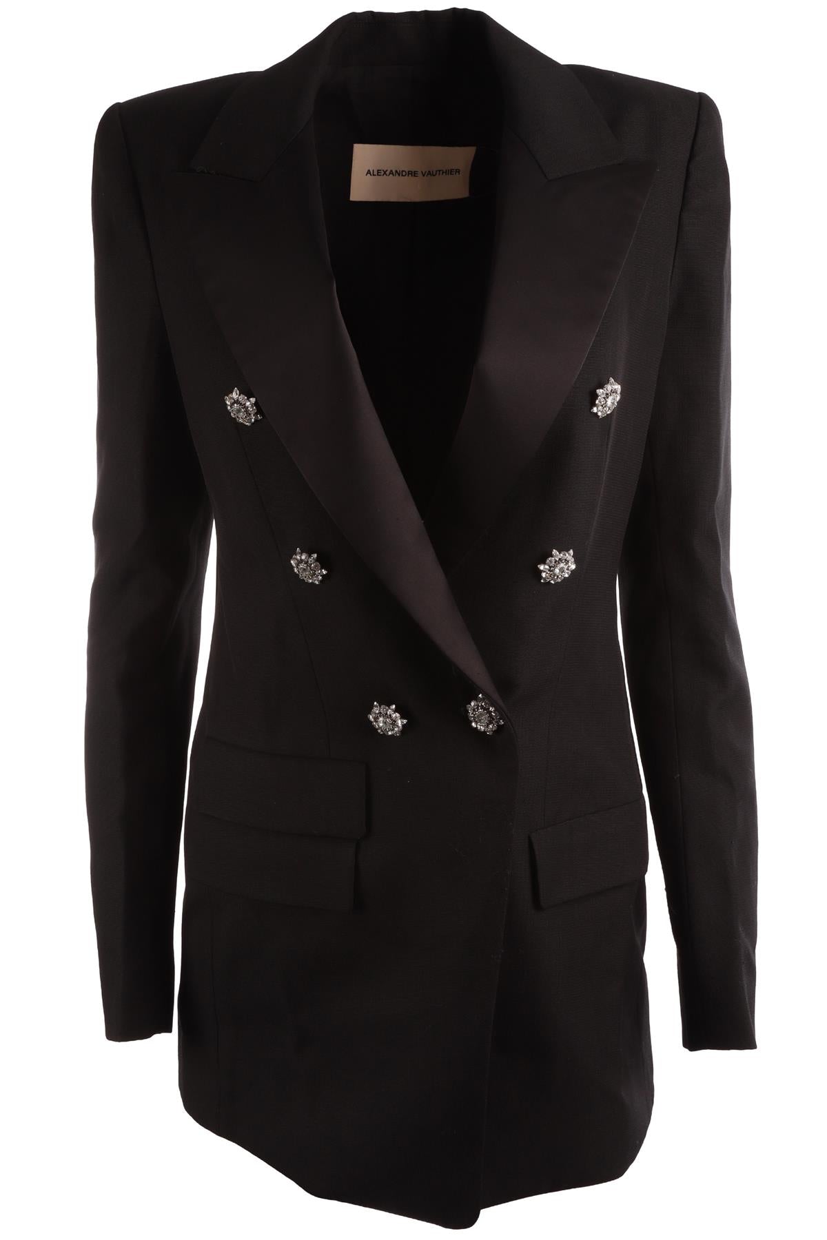 ALEXANDRE VAUTHIER BLACK WOOL BLAZER FR 40 UK 12