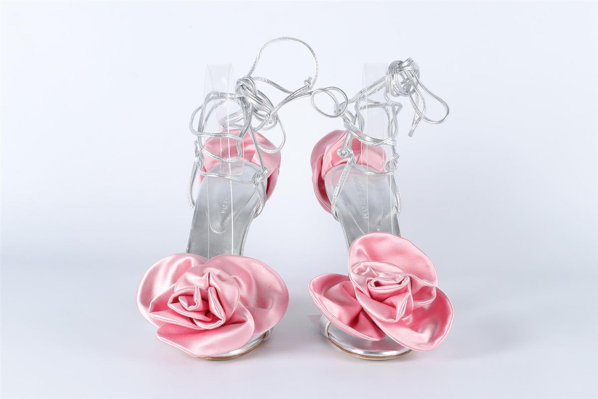 MAGDA BUTRYM SILVER LEATHER SANDALS EU 37.5 UK 4.5 US 7.5