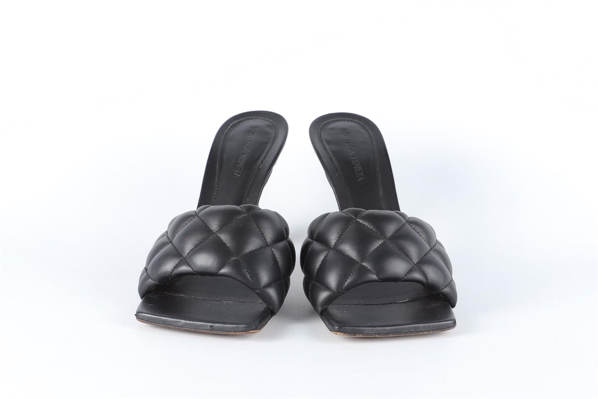 BOTTEGA VENETA BLACK LEATHER MULES EU 38 UK 5 US 8