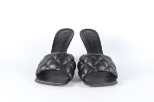 BOTTEGA VENETA BLACK LEATHER MULES EU 38 UK 5 US 8