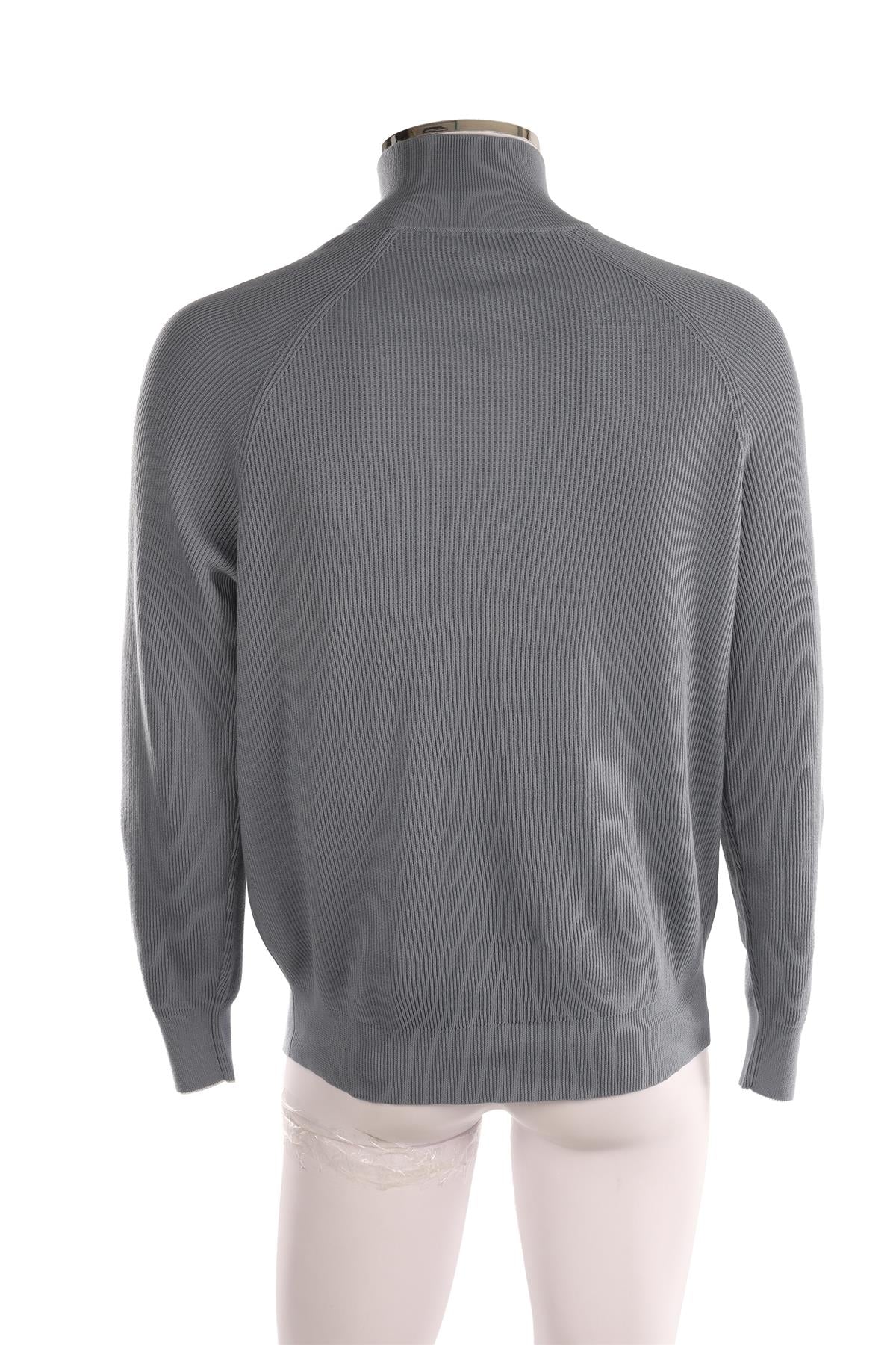 BRUNELLO CUCINELLI BLUE MEN'S COTTON SWEATER IT 50