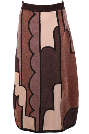 ROKSANDA MULTI KNIT MIDI SKIRT SMALL