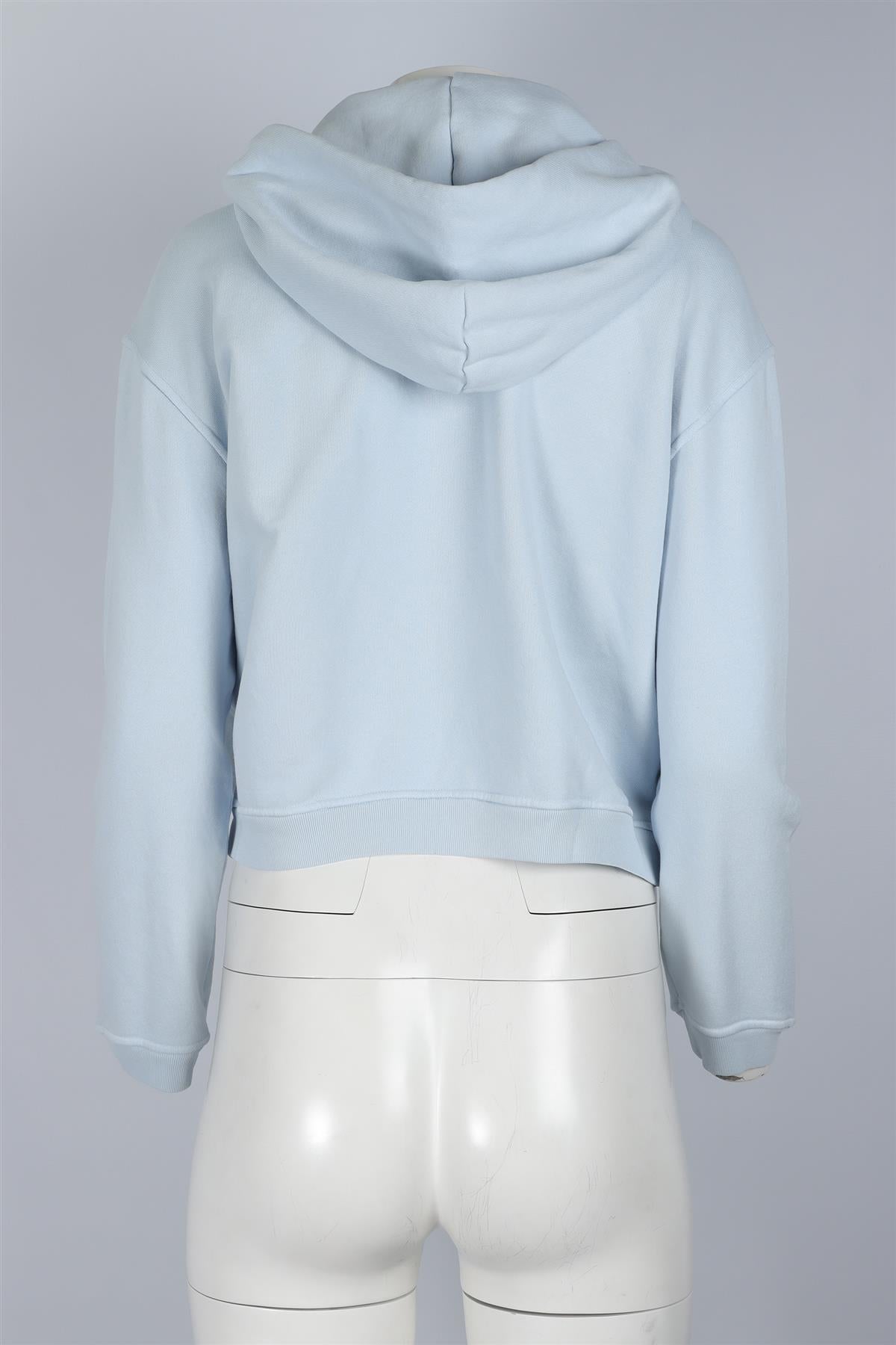 SKIMS BLUE COTTON HOODIE MEDIUM