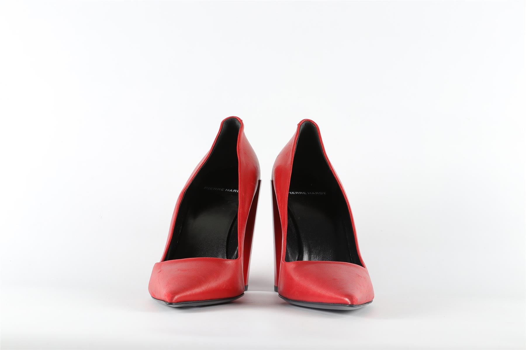 PIERRE HARDY RED LEATHER PUMPS EU 40 UK 7 US 10