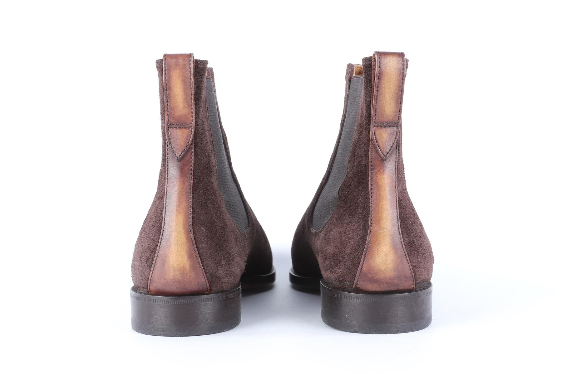 BERLUTI BROWN MEN'S SUEDE ANKLE BOOTS EU 42 UK 8 US 9