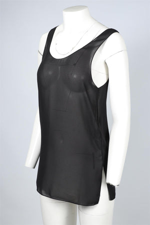 CHLOÉ BLACK CREPE TOP FR 34 UK 6