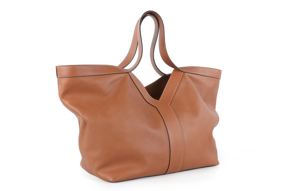 SAINT LAURENT TAN Y LEATHER TOTE BAG