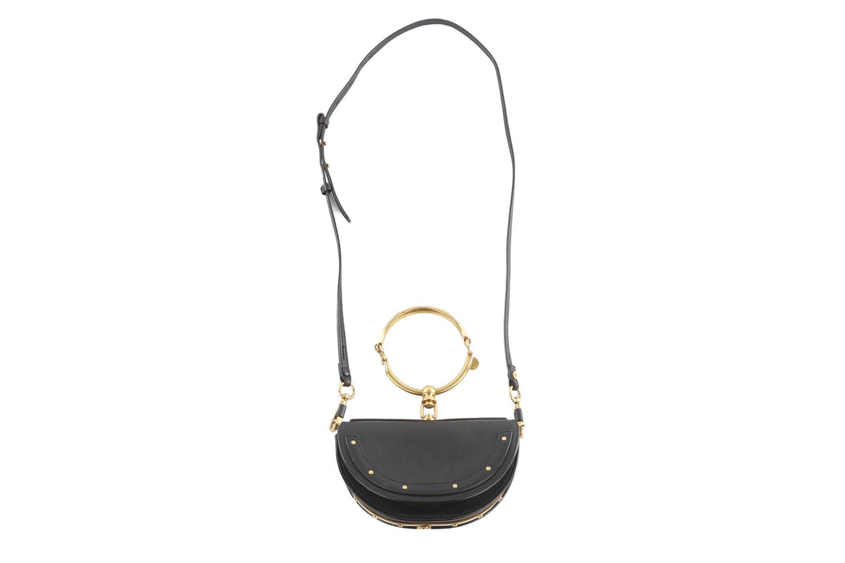 CHLOÉ BLACK NILE SMALL LEATHER TOTE BAG