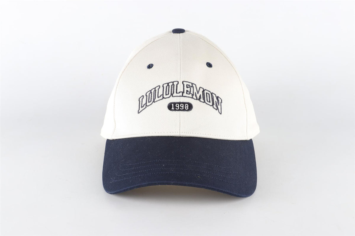 LULULEMON ECRU COTTON BASBEBALL CAP SMALL/MEDIUM
