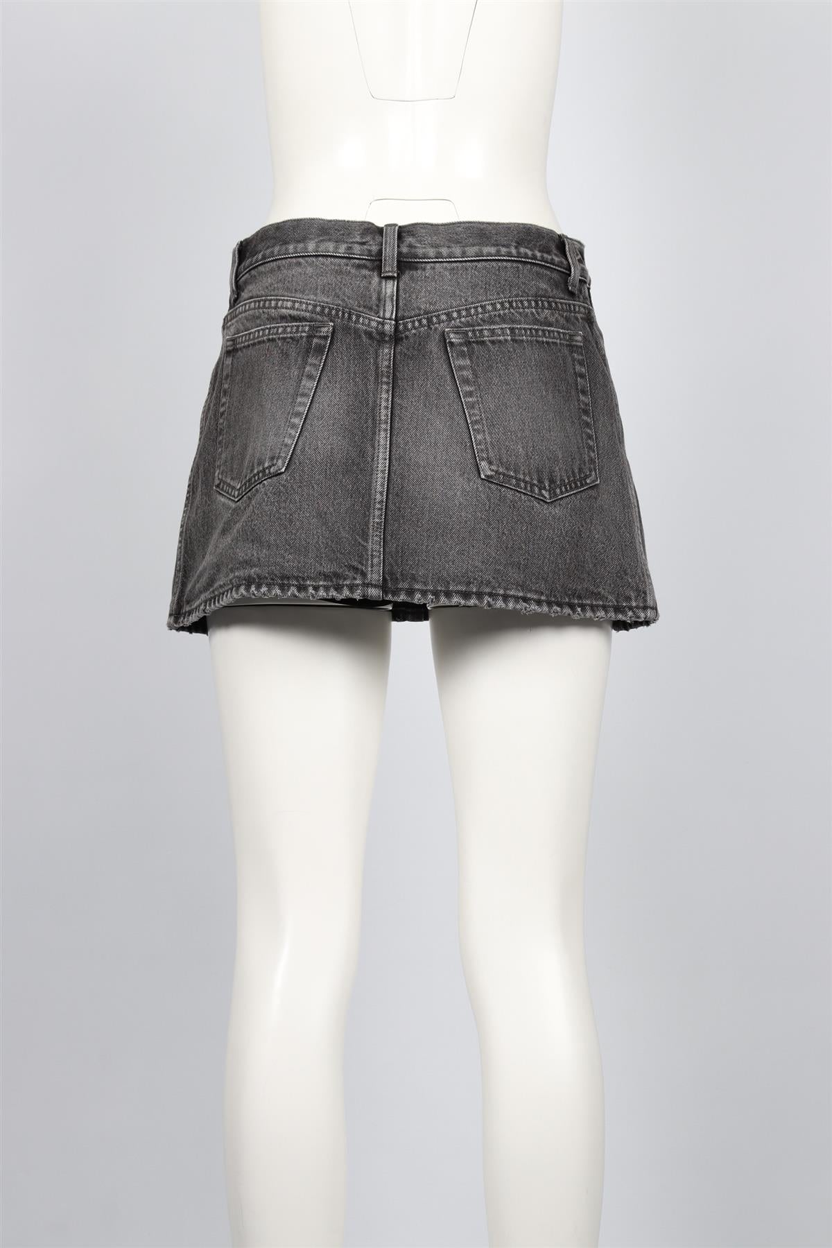 BALENCIAGA BLACK DENIM MINI SKIRT FR 38 UK 10