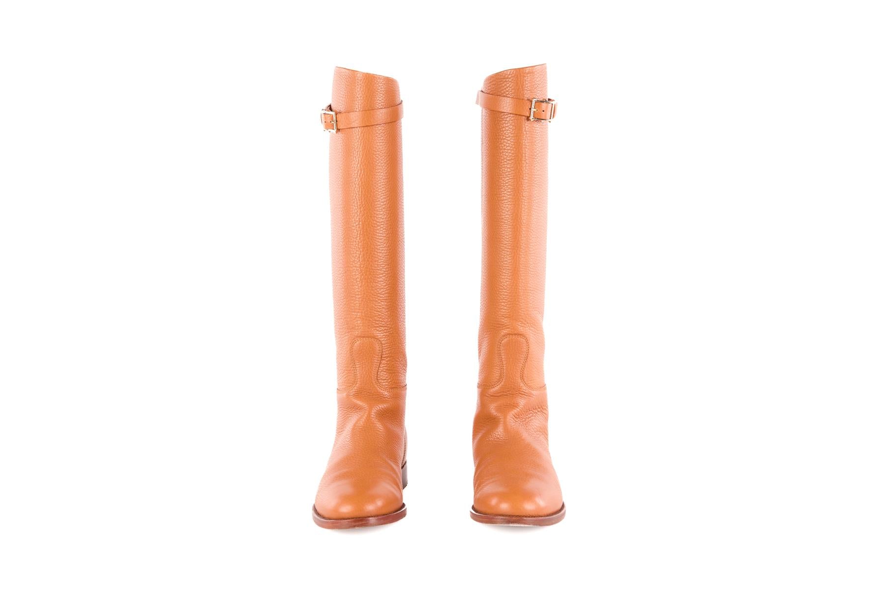 VALENTINO GARAVANI TAN LEATHER KNEE HIGH BOOTS EU 36.5 UK 3.5 US 6.5