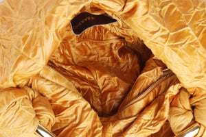 SILVIA TCHERASSI GOLD SOFIA SMALL SATIN TOTE BAG