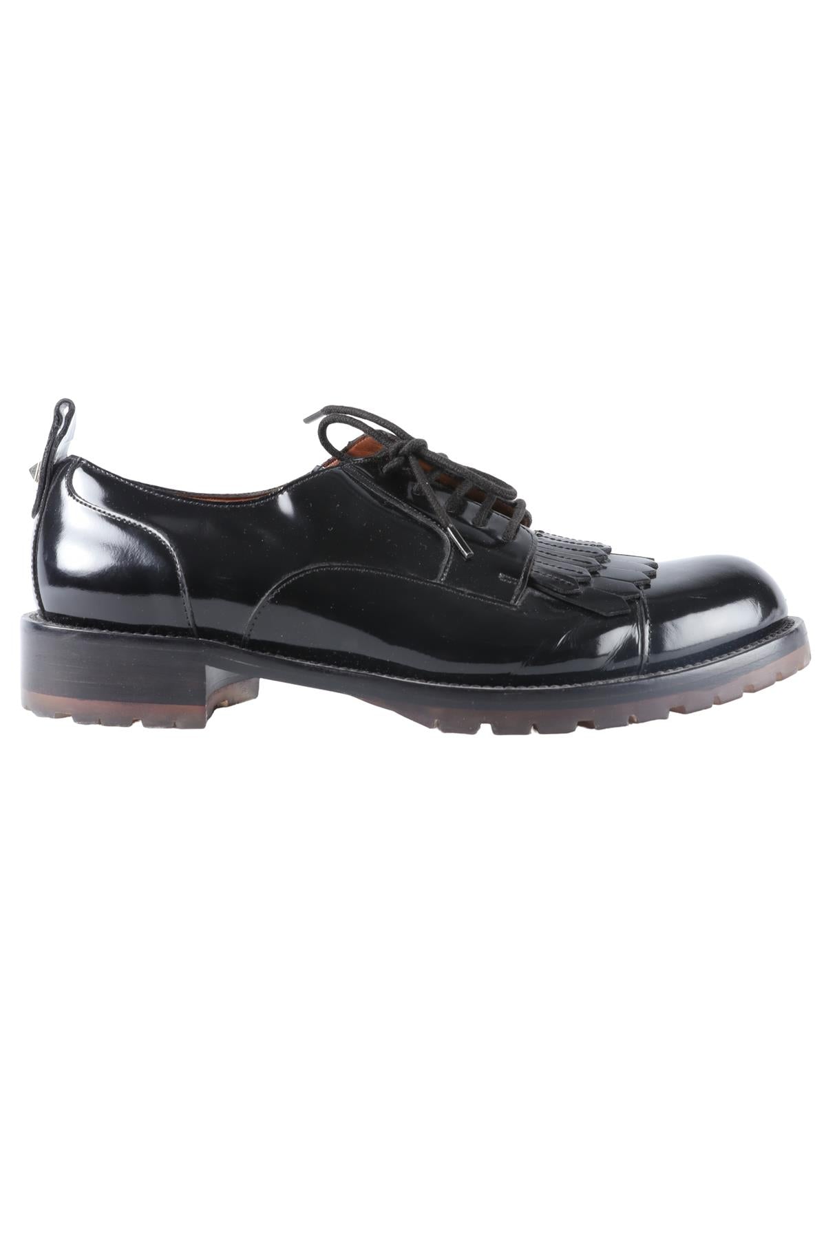 VALENTINO GARAVANI BLACK PANTENT LEATHER BROGUES EU 39 UK 6 US 9