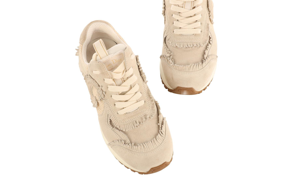 CHRISTIAN DIOR ECRU C'EST DIOR SUEDE SNEAKERS EU 38 UK 5