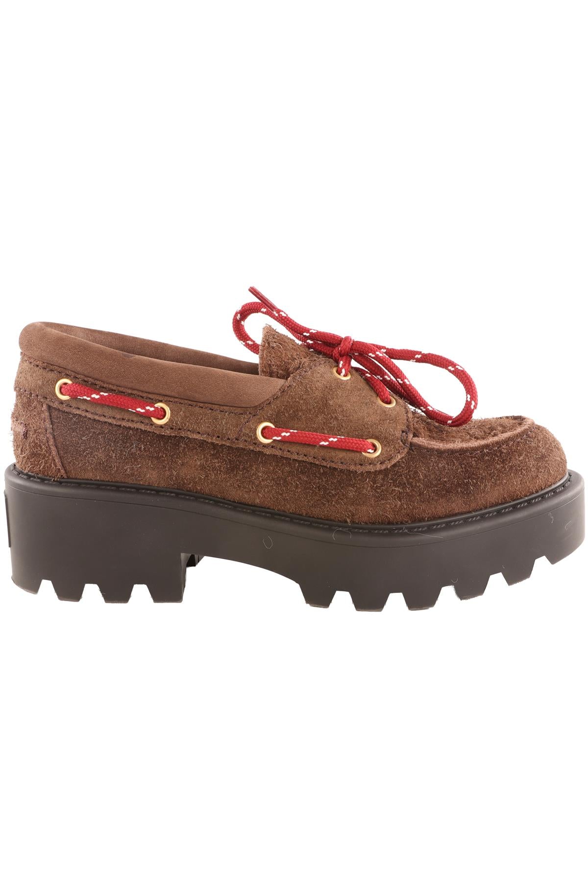 MIU MIU BROWN SUEDE PLATFORM LOAFERS EU 39 UK 6 US 9