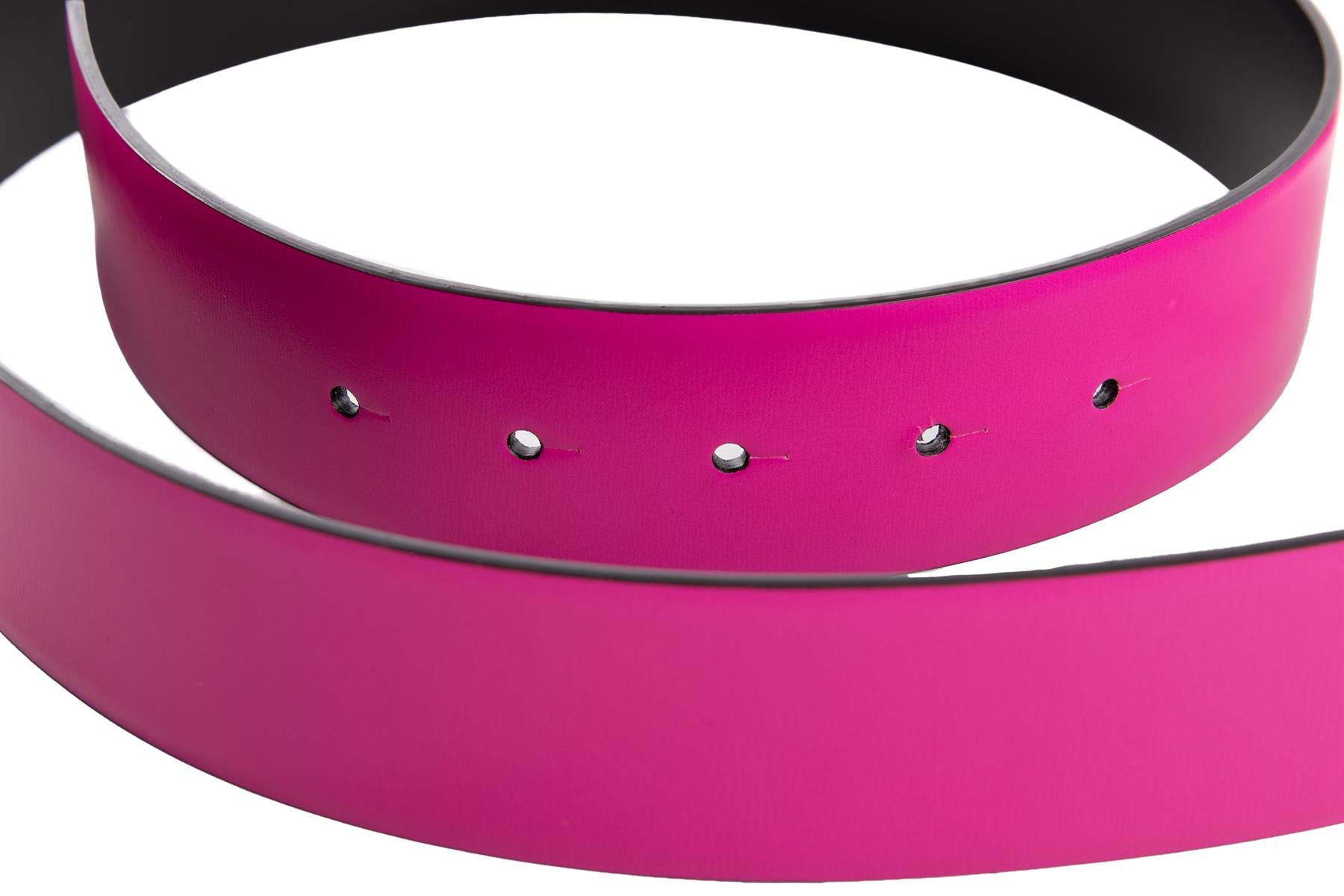 VALENTINO PINK VLOGO LEATHER WAIST BELT 90CM