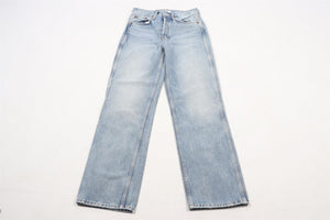 RE/DONE BLUE HIGH RISE STRAIGHT LEG JEANS W25 UK 6-8