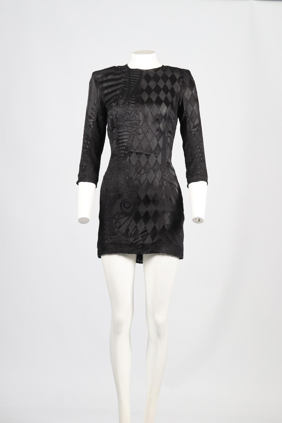 BALMAIN SILK BLEND MINI DRESS FR 40 UK 12