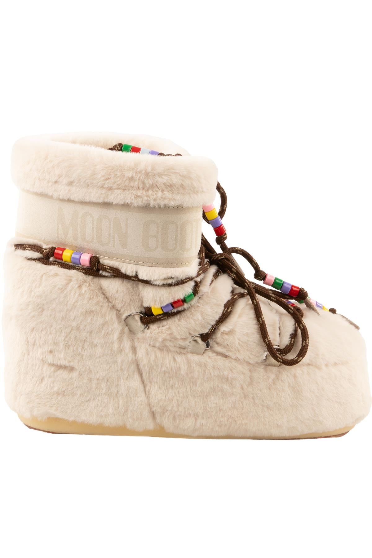 MOON BOOT CREAM FAUX FUR BOOTS EU 39-41 UK 6-8 US 9-11
