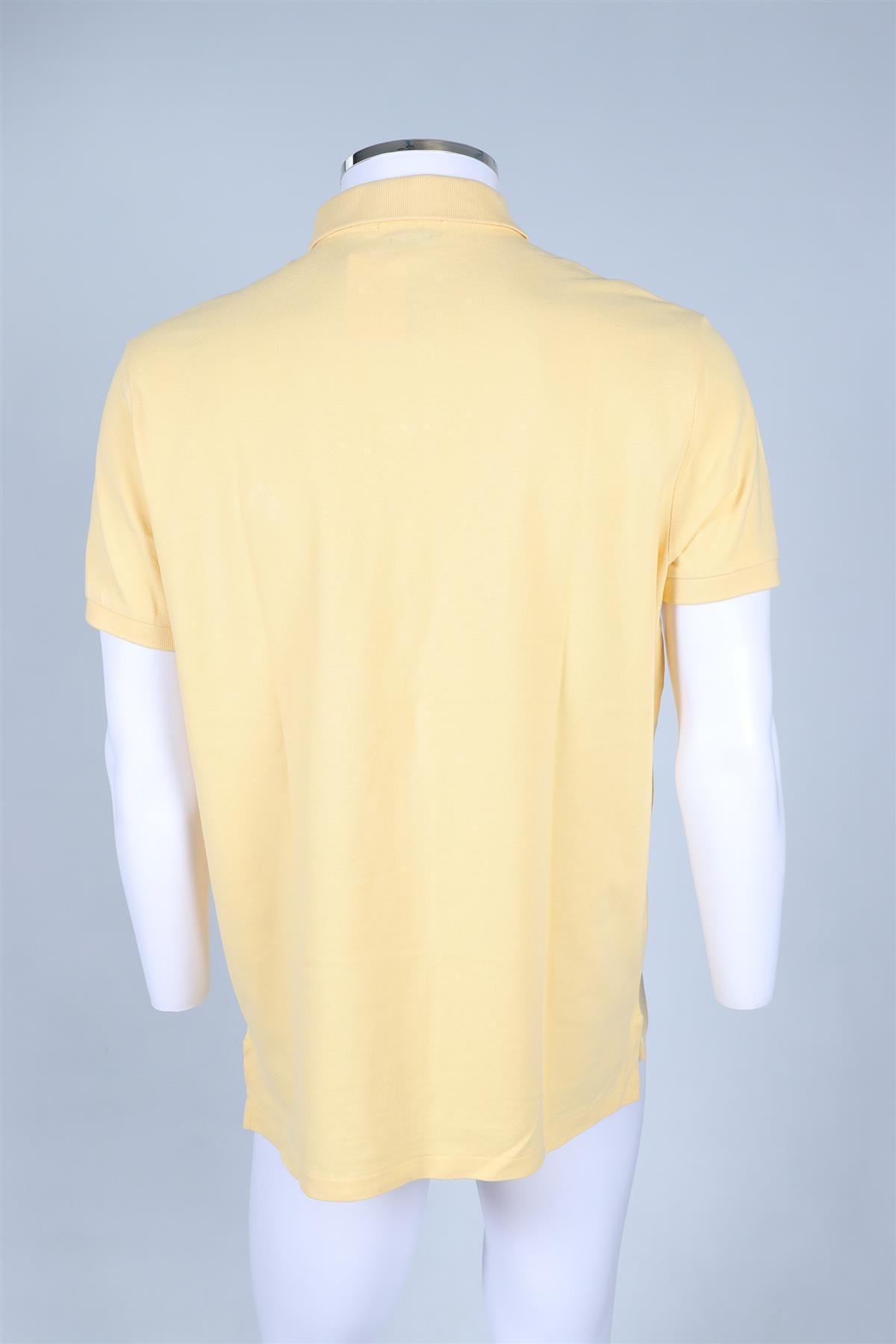 POLO RALPH LAUREN YELLOW MEN'S COTTON POLO SHIRT LARGE