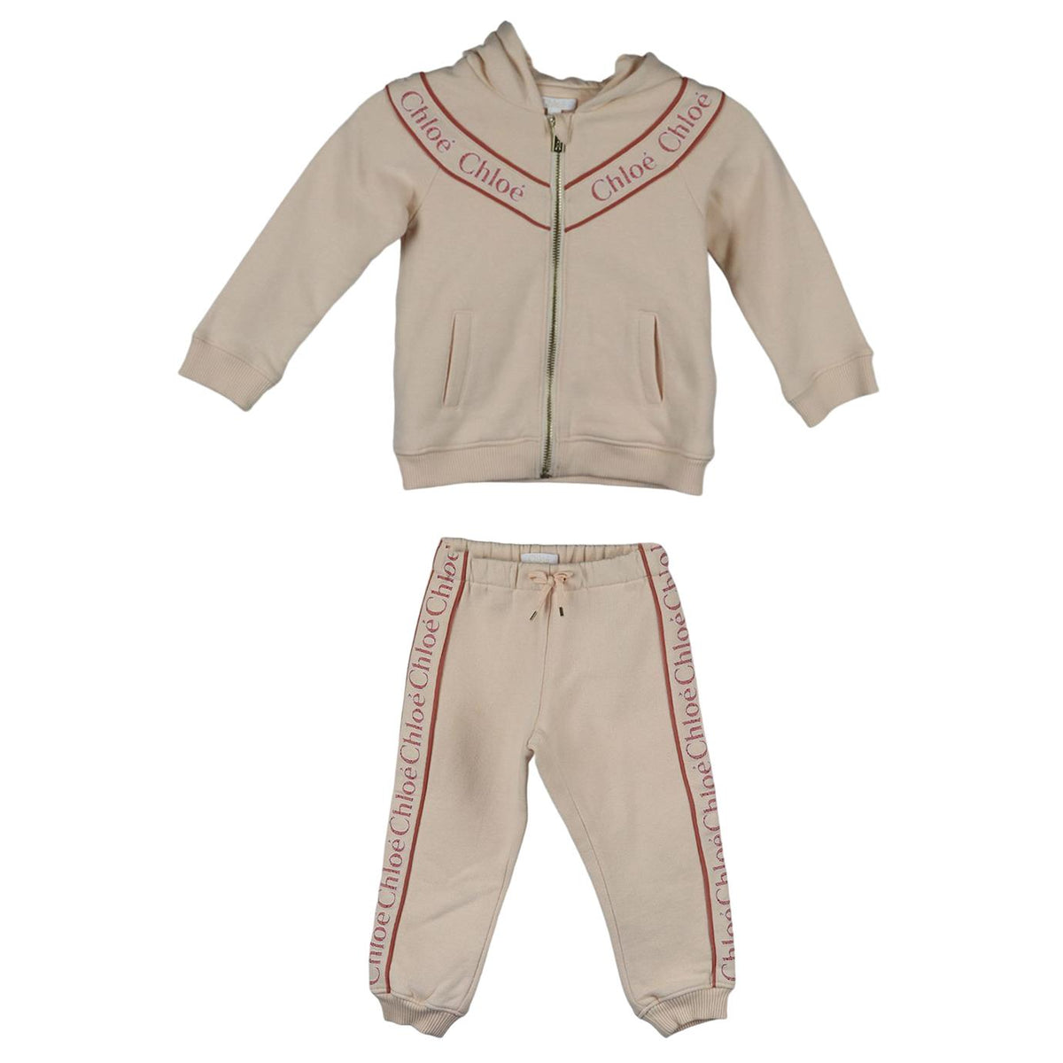 CHLOÉ BABY GIRLS LOGO COTTON TRACKSUIT 2 YEARS