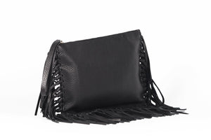 VALENTINO GARAVANI BLACK LEATHER CLUTCH