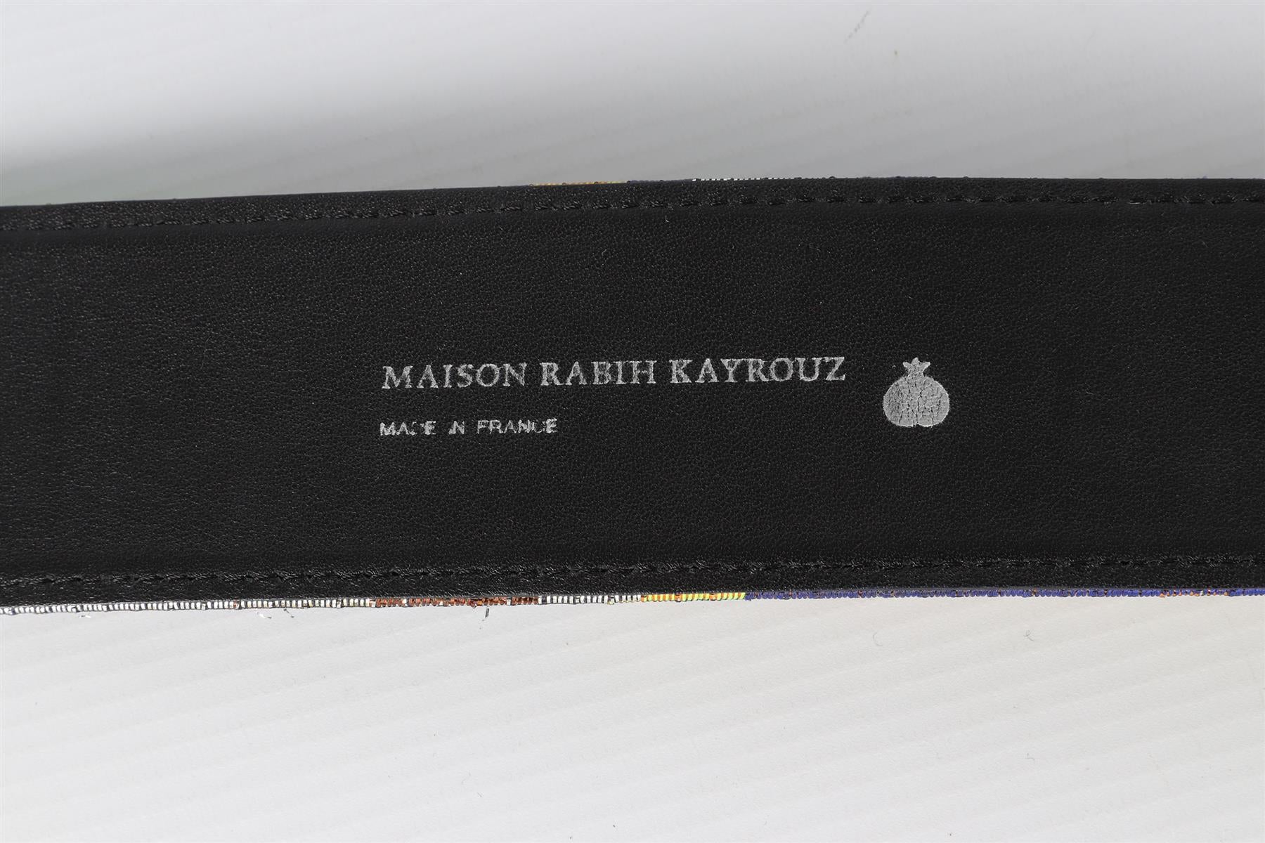 MAISON RABIH KAYROUZ SILVER FABRIC WAIST BELT