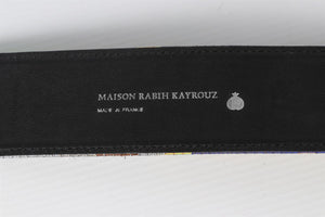 MAISON RABIH KAYROUZ SILVER FABRIC WAIST BELT