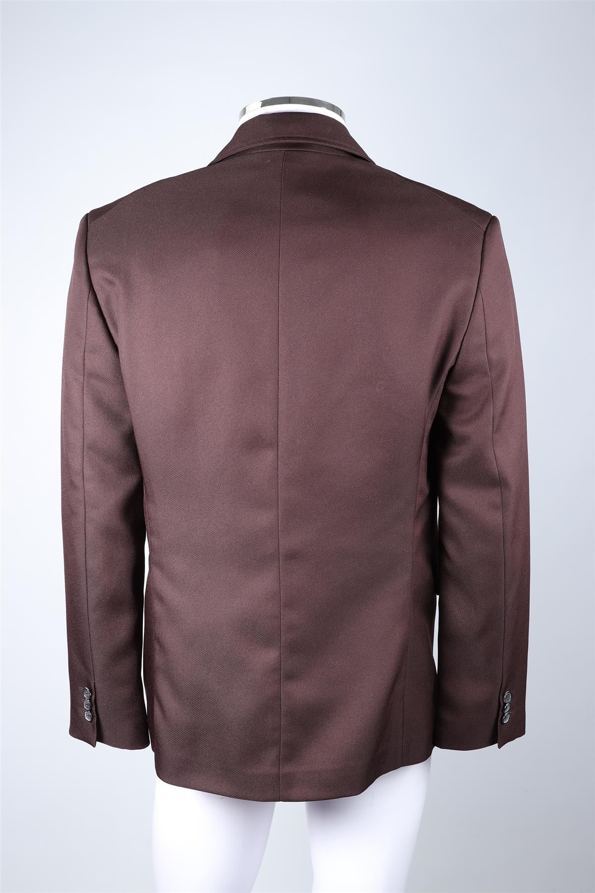 SECOND/LAYER BROWN MEN'S WOOL BLAZER IT 46 UK/US CHEST 36