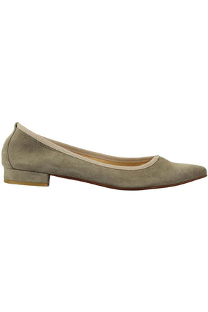 Taupe pointed hot sale flats