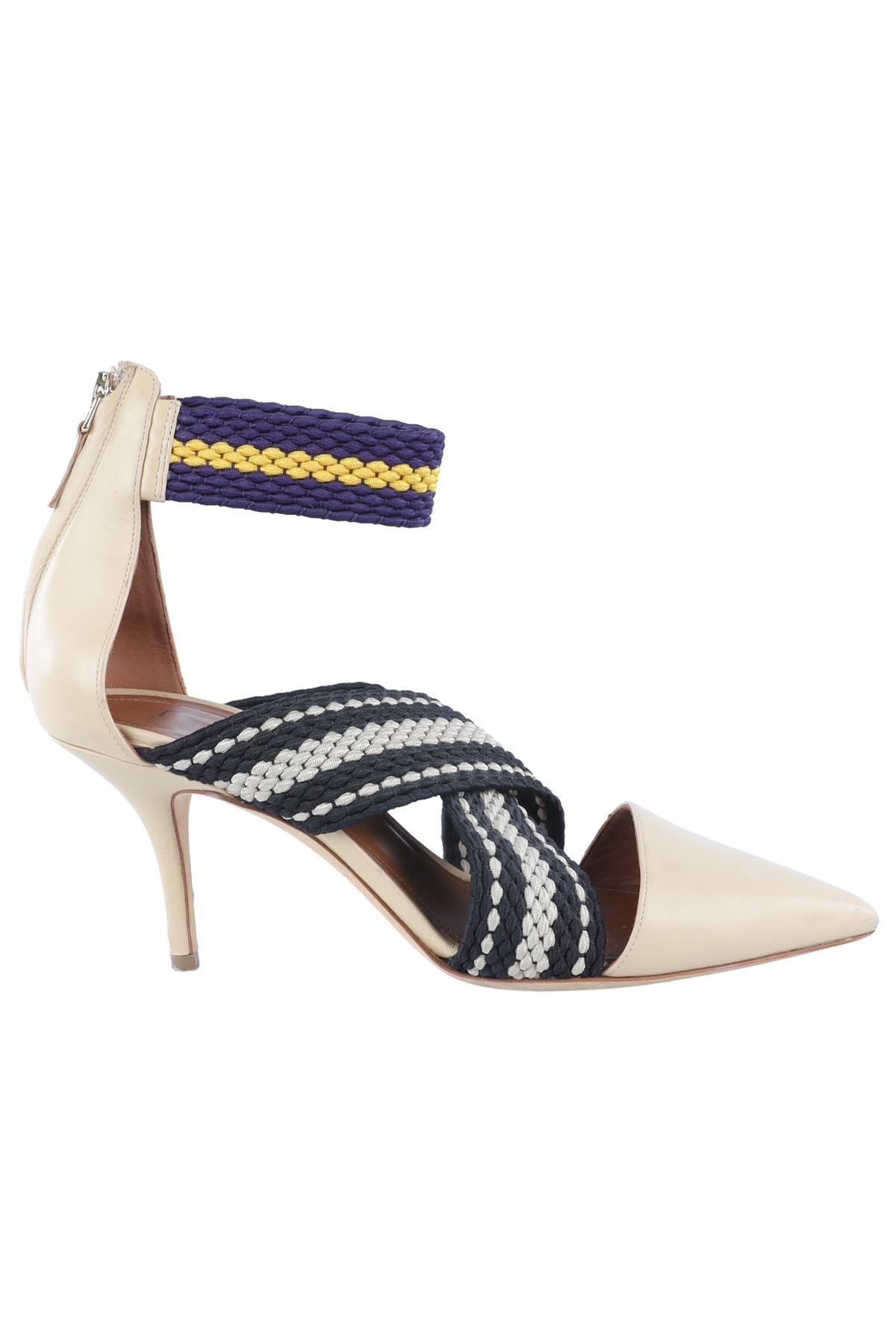 MALONE SOULIERS + ROKSANDA BEIGE LEATHER PUMPS EU 38.5 UK 5.5 US 8.5