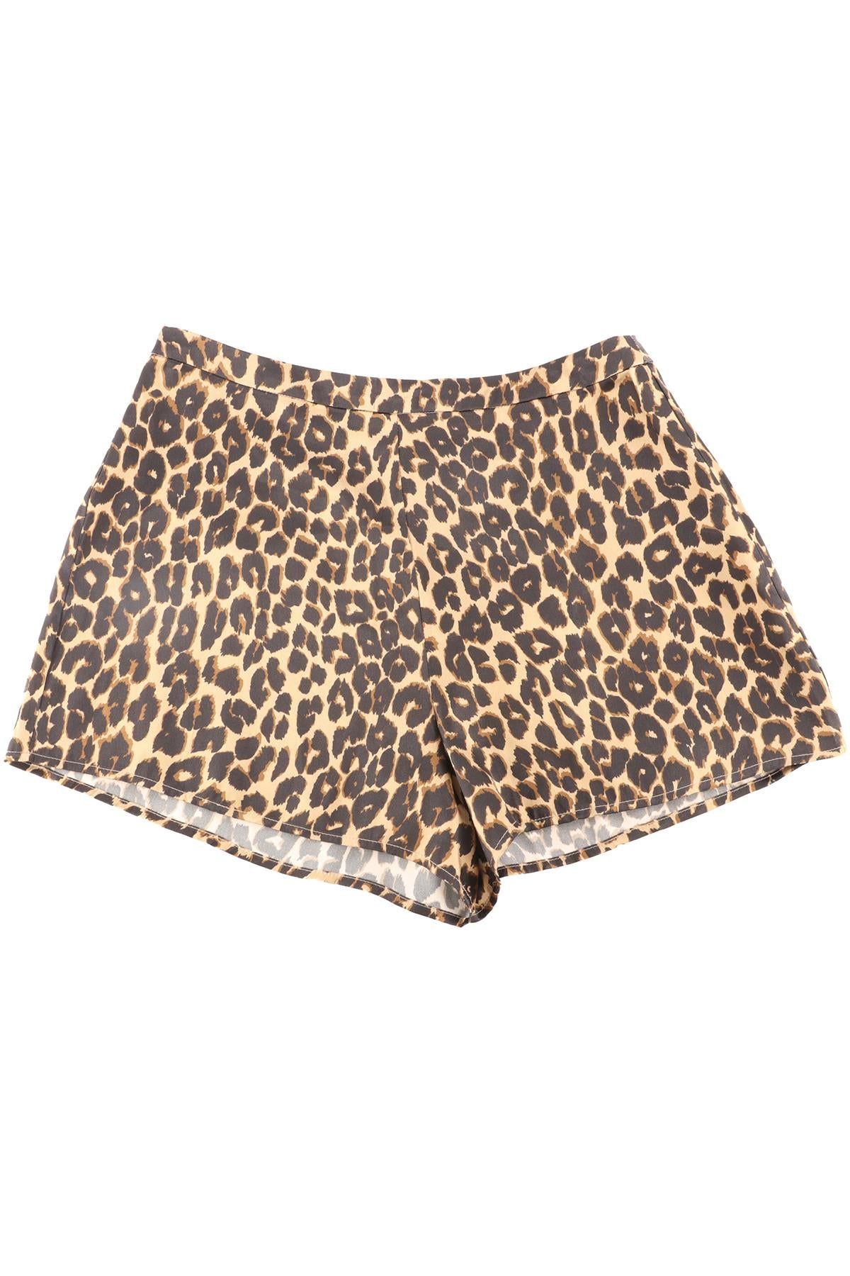 REFORMATION BROWN SILK SHORTS US 2 UK 6
