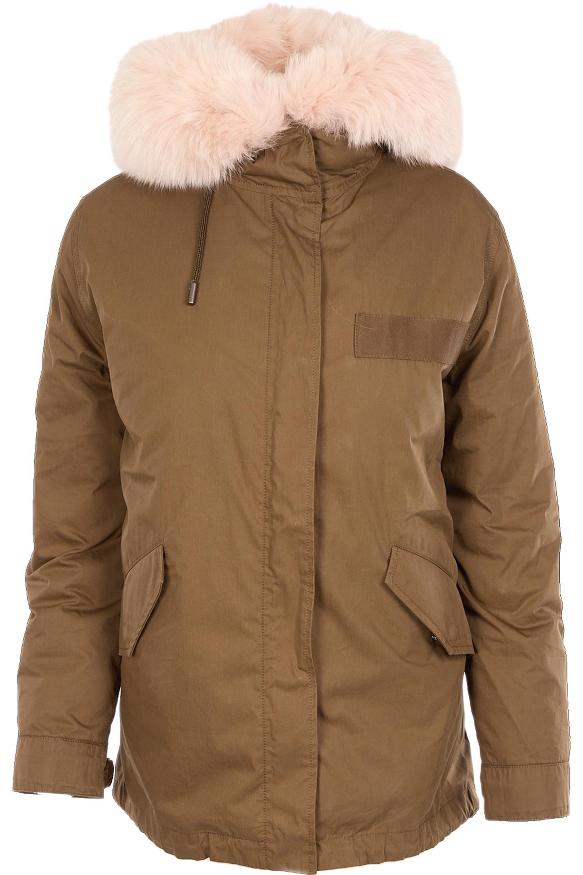 ARMY BY YVES SALAMON GREEN FOX FUR JACKET SMALL