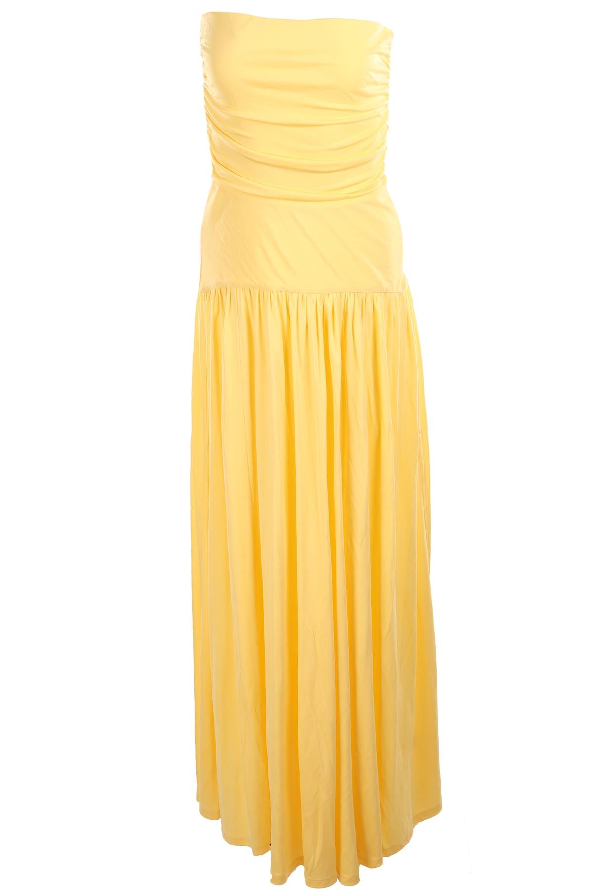 STAUD YELLOW JERSEY MAXI DRESS MEDIUM